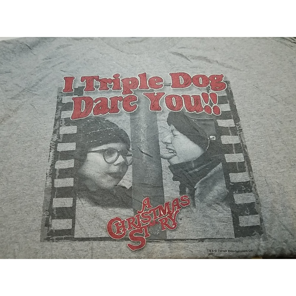 Tennessee River A Christmas Story‎ Triple Dog Dare You Mens XL Graphic Tee Gray